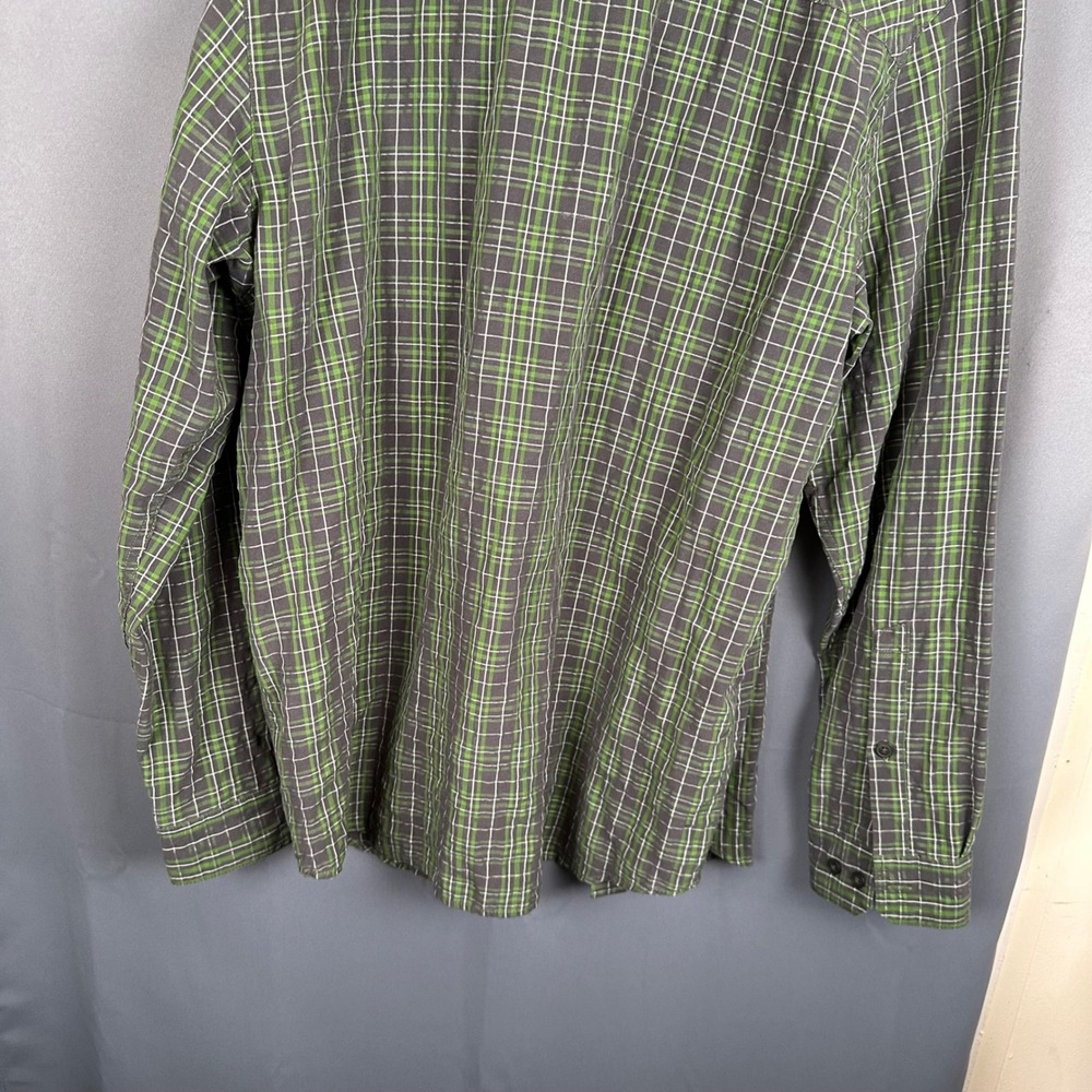 Columbia Mens Large Green Plaid Long Sleeve Button Down Hiking Shirt Omni-Shade - Picture 7 of 7